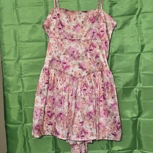 Floral Pink and Cream Dress